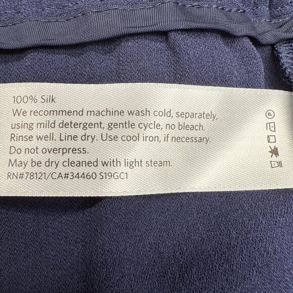 EUC Women's EILEEN FISHER Georgette Crepe Silk Pull-On Pant w/Pockets | Size PL - Picture 7 of 7